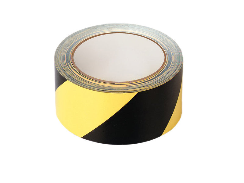 Black/yellow adhesive hazard tape